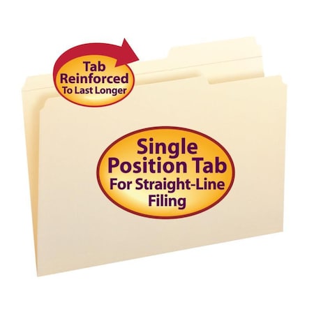 Smead Folder, File, Lgl, 2/5 Rt, Mla Pk SMD15386